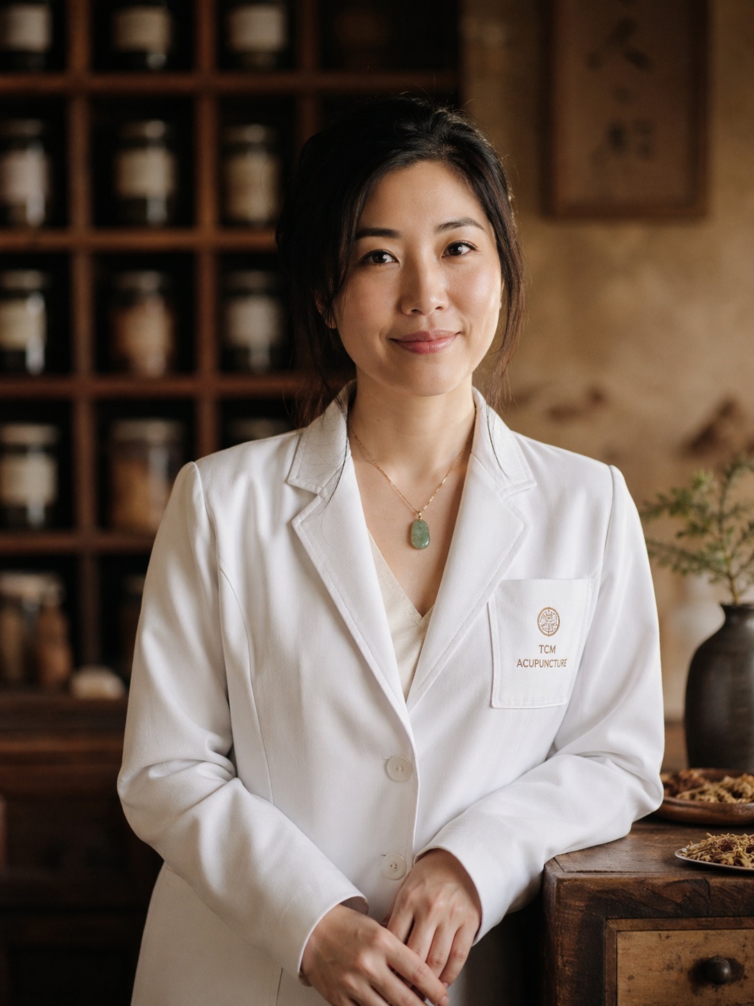 A quiet botanical wellness scene